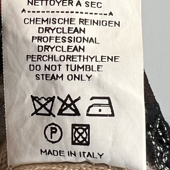 Simultaneous Black Tan Ribbed Sweater Italian 44 U.S. Size Medium Lace Sleeves - Picture 10 of 11